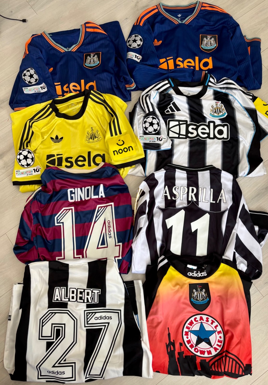 Mens Newcastle United Shirt Bundle - Size L for sale on Ebay