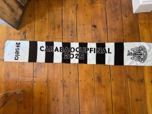 Newcastle United NUFC 2025 Carabao Cup Final Wembley Scarf Official Genuine for sale on Ebay