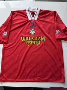 Rare Wrexham Match Worn 1993 Wrexham Lager Football Shirt  Signed By Squad for sale on Ebay