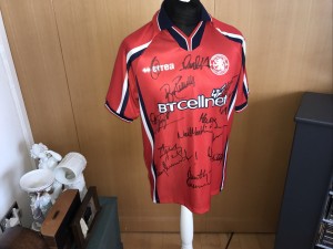 Middlesbrough 2002/03 Home Shirt M– Erreà BT Cellnet – Vintage Boro Team Signed. for sale on Ebay