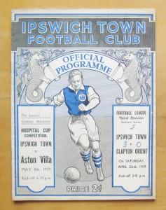 IPSWICH TOWN v CLAPTON ORIENT 1938/1939 *VG Condition Football Programme* for sale on Ebay