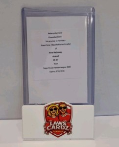 Topps EPL Anne Hathaway Finest Arsenal Fans Black Refractor Auto /10 🔥🔥🔥🔥🔥 for sale on Ebay