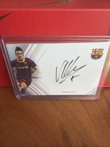 David Villa 1/1 On Card Auto Fc Barcelona Futera Fans Selection for sale on Ebay
