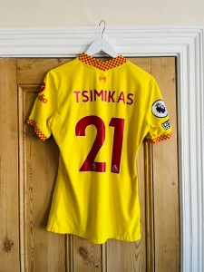 Kostas Tsmikas Match Issue/Worn Liverpool 2021/22 Third Shirt vs Southampton 1-2 for sale on Ebay