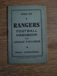 1922/23 GLASGOW RANGERS HANDBOOK for sale on Ebay