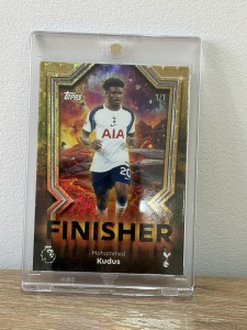 1/1 Mohammed Kudus Finisher Card Topps 2026 Premier League Tottenham Hotspur UK for sale on Ebay