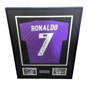 Cristiano Ronaldo Signed Framed Real Madrid Football Shirt With Beckett COA for sale on Ebay