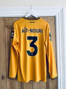 Rare Match Worn Wolverhampton Wanderers Wolves Home Shirt Rayan Ait-Nouri #3 for sale on Ebay