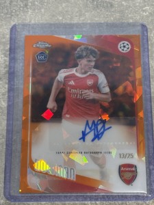 Topps UEFA Club Competitions 2025/26 Max Dowman Arsenal Saffire  RC Auto 13/25 for sale on Ebay