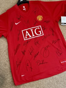 Manchester United SIGNED 2007/08 squad shirt (inc Ronaldo, Rooney etc) COA  for sale on Ebay