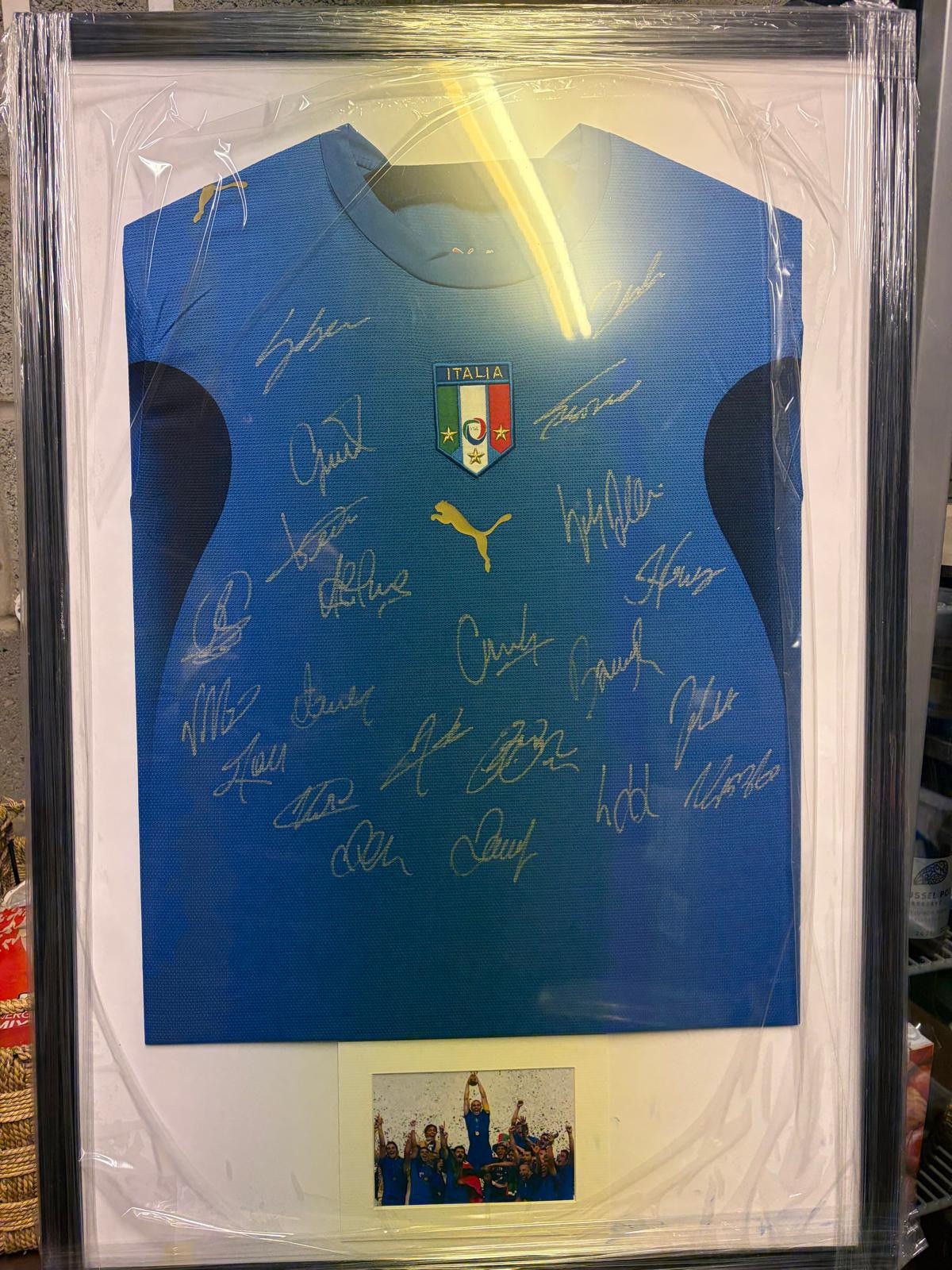Signed & Framed Italy World Cup 2006 Winners Squad Shirt & COA for sale on Ebay