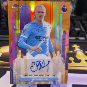 Erling Haaland 2026 Topps Finest Premier League Autograph 12/25 Manchester City for sale on Ebay