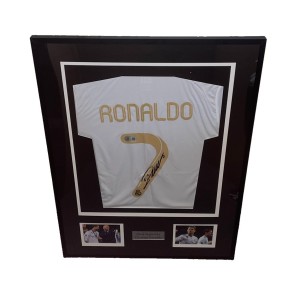 Cristiano Ronaldo Signed Framed Real Madrid Football Shirt With Beckett COA for sale on Ebay