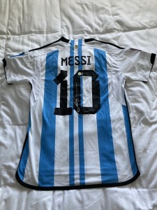 Lionel Messi Hand Signed Argentina Shirt Autographed Beckett Authenticated for sale on Ebay