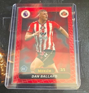 Topps Merlin Premier League Dan Ballard Sunderland Rookie #164 3/5 for sale on Ebay