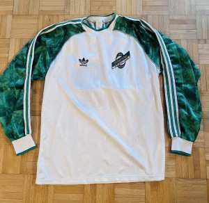 Hibernian Very Rare 1991 Adidas Player Issue / Match Worn White Away Shirt. for sale on Ebay
