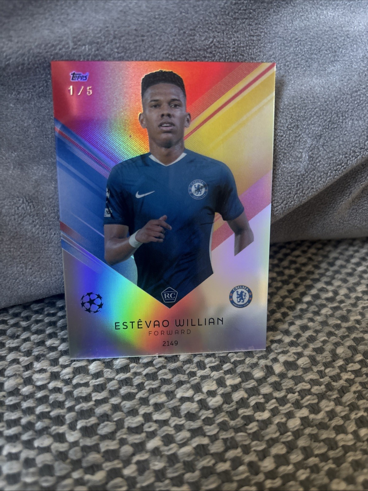 Estevao Willian Topps Rookie Card 1/5 Bookend Chelsea Champions League for sale on Ebay