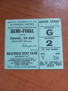 1976 FA CUP SEMI FINAL MATCH TICKET MAN UTD  V DERBY COUNTY  AT SHEFF WEDS for sale on Ebay
