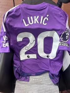 Fulham Match Issued Saša Lukić  Shirt for sale on Ebay