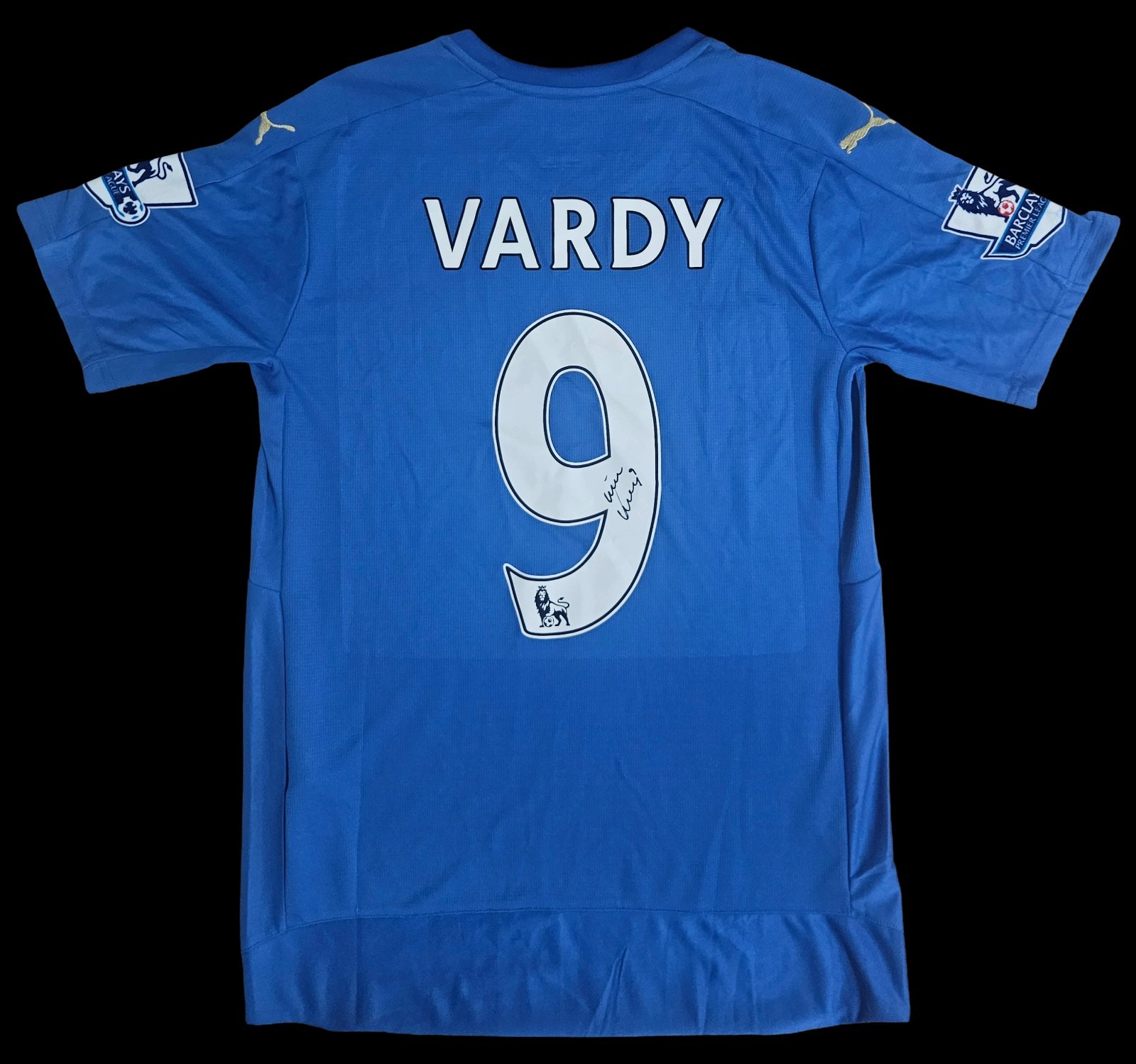 Jamie Vardy Hand Signed Leicester City 2015/16 Home Shirt Champions - COA PROOF for sale on Ebay