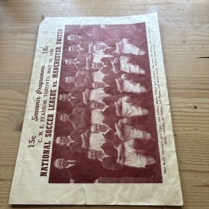 NATIONAL SOCCER LEAGUE CANADA  V MANCHESTER UNITED TORONTO  10 MAY 1950 FRIENDLY for sale on Ebay