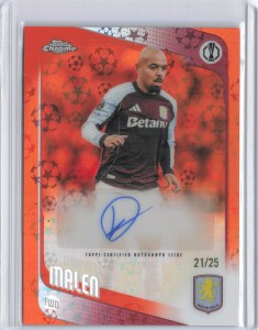 Topps UCC Chrome Logo Fractor 25/26 - Auto - Paint Donyell /25 - Aston Villa for sale on Ebay