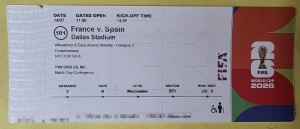 France Spain Semi Final TICKET FIFA World Cup 2026 (Mint Perfect Condition) for sale on Ebay