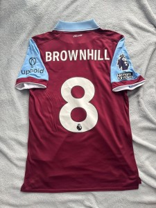 BURNLEY FC JOSH BROWNHILL 23/24 SHIRT HOME UMBRO for sale on Ebay