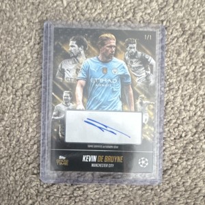 Topps UEFA Champions League Kevin De Bruyne Show Time Auto 1/1 Manchester City for sale on Ebay