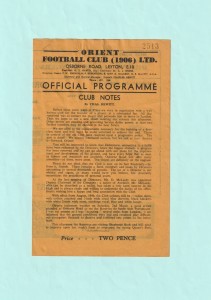 1945/46 LEAGUE SOUTH CUP : LEYTON ORIENT v PORT VALE ON 9TH MARCH 1946 for sale on Ebay