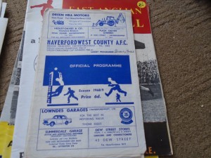 HAVERFORDWEST COUNTY V LLANELLI  1968-9 for sale on Ebay