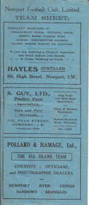 NEWPORT  IOW   v.   READING 'A'.   Hampshire League.   1953/54 for sale on Ebay