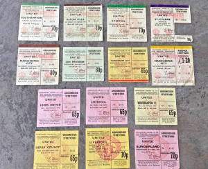 MANCHESTER UNITED *RARE* TICKET STUB BUNDLE  14 TICKETS for sale on Ebay