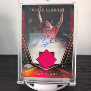 Roy Keane 2024/25 Topps Chrome Manchester United Treble Legend Auto Relic /5 for sale on Ebay
