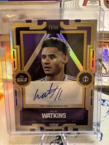 Topps UEFA Club Competitions Gold 2026 Ollie Watkins Aston Villa Auto 13/50 for sale on Ebay