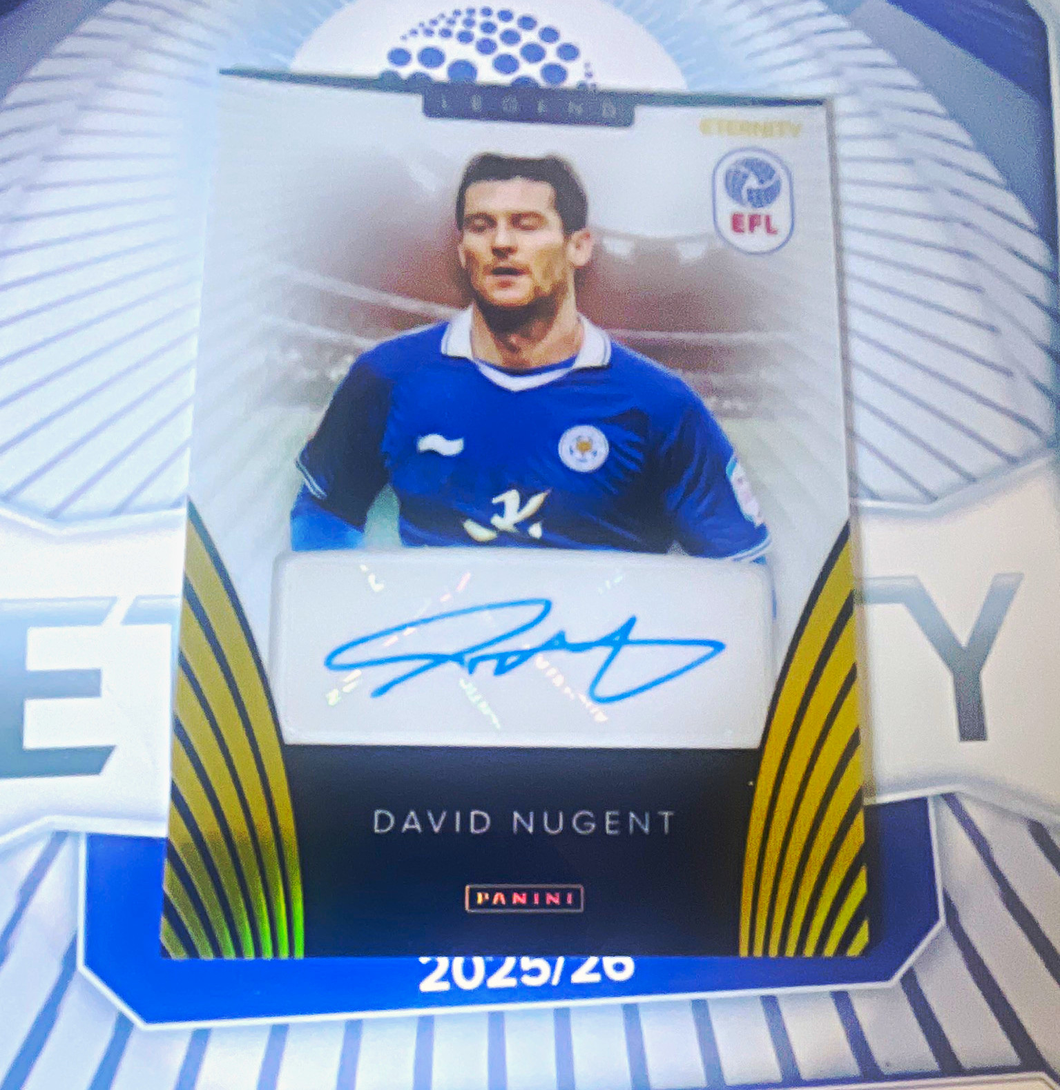 Panini 2025-26 Eternity EFL David Nugent Auto /5 AUT-LDG Leicester City for sale on Ebay
