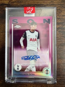 Heung-Min Son 2024-25 Topps Chrome UCC Auto /75 Tottenham Hotspur for sale on Ebay