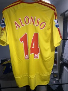 Rare authentic Liverpool FC 2006/2007 away Football Shirt Xabi Alonso 14 for sale on Ebay