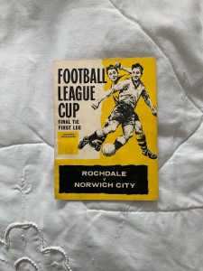 1962 League Cup Final Rochdale V Norwich Genuine Programme Rarest Of The Lot for sale on Ebay