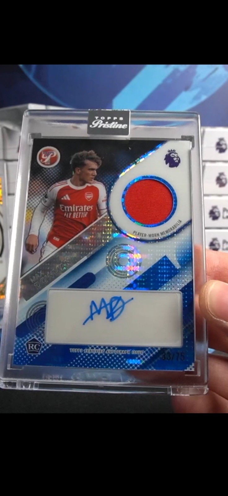 Topps Pristine 2026 Max Dowman Patch Auto /75 Arsenal Fc for sale on Ebay