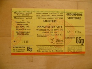 Original Unused ticket Manchester Utd v Manchester City 1976 Div.One for sale on Ebay