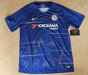 Signed Chelsea home shirt (large)- 2015-2016 squad for sale on Ebay