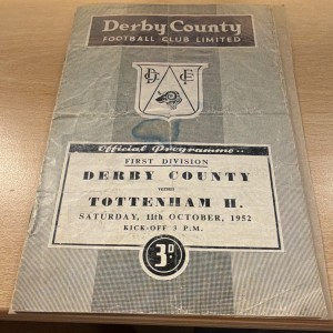 Derby County v Tottenham Hotspur Official Programme First Division 11/10/1952 for sale on Ebay