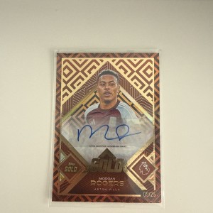Topps Premier League Gold 25/26 - Morgan Rogers Auto 05/25 - Aston Villa - Mint for sale on Ebay