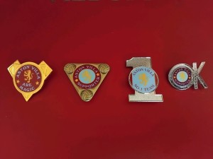 Aston Villa Football Club Enamel Badges X4 for sale on Ebay