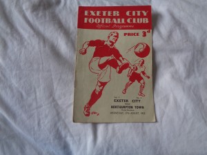 EXETER CITY V NORTHAMPTON TOWN /27/8/1952,DIV3 for sale on Ebay
