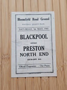 Blackpool V Preston 1945 Programme for sale on Ebay