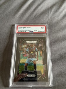 2023-24 premier league Vitinho Panini Prizm Breakaway Black Burnley  1/1 Psa 9 for sale on Ebay