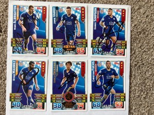 6 Hand signed Match Attax cards of Leicester City footballers. for sale on Ebay