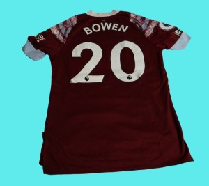 Jarrod Bowen Match Worn 2022/23 West Ham Home Shirt v Leeds & Club Certificate for sale on Ebay
